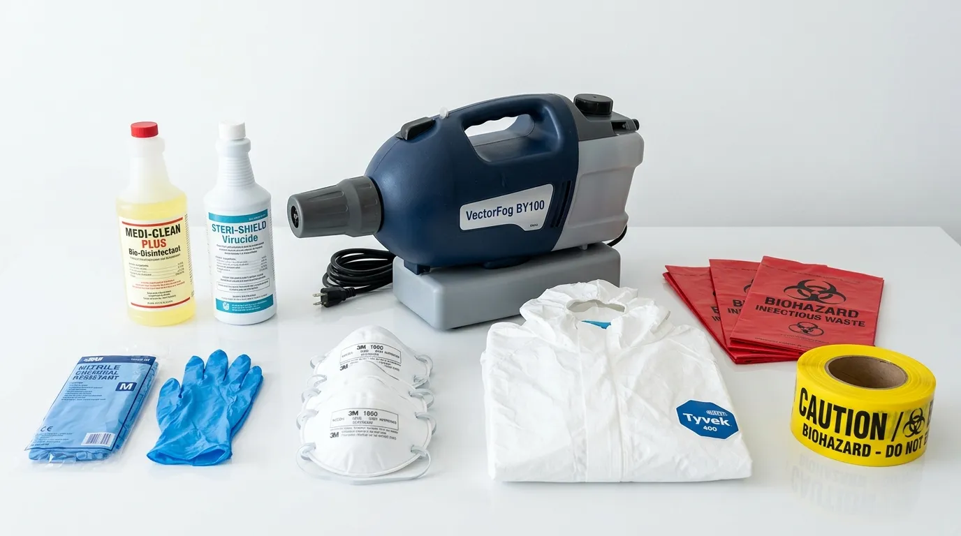 Professional biohazard remediation crew working in Vermilion-on-the-Lake